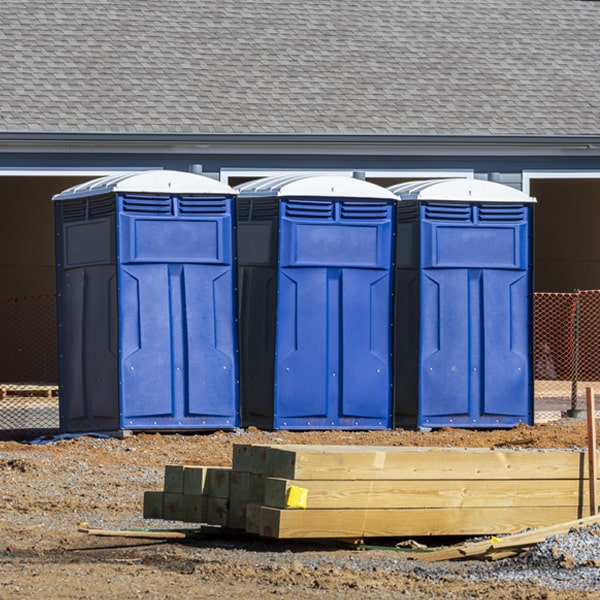 how often are the porta potties cleaned and serviced during a rental period in Bartlett NH